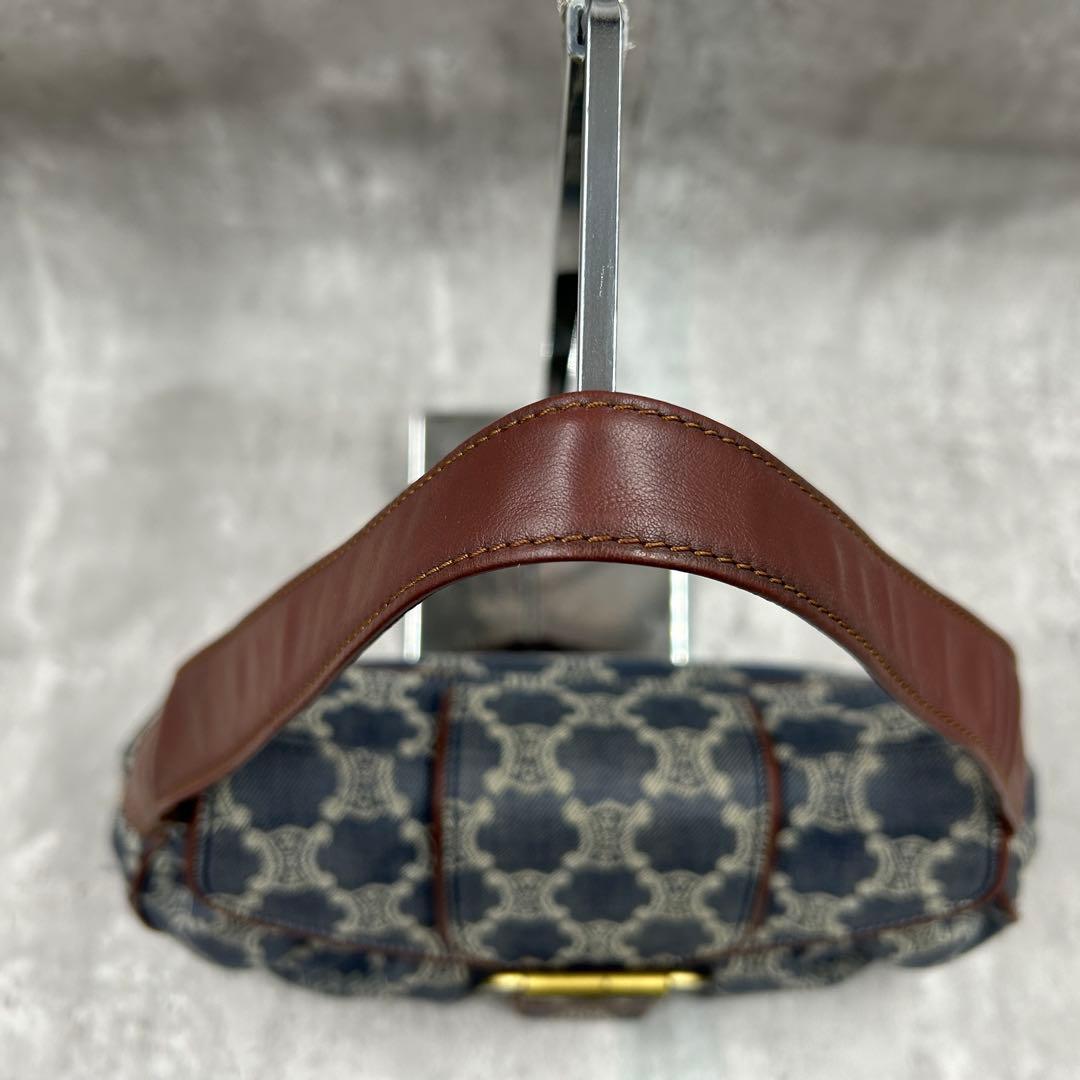 【極美品】 セリーヌ ワンショルダーバッグ パリマカダム デニム ロゴ金具