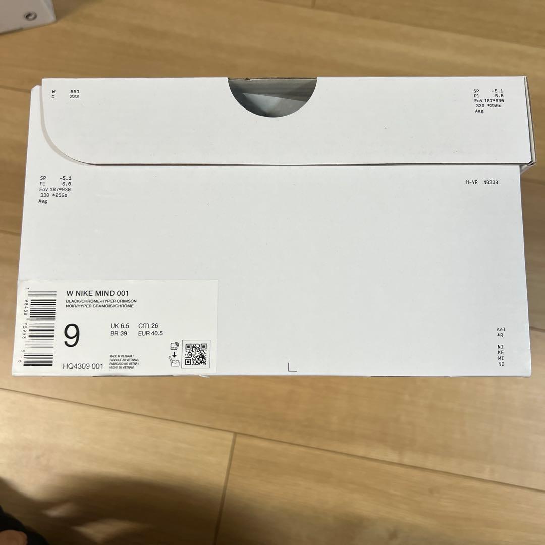 靴 Nike Mind 001 Mules \"Black/Hyper Crimson