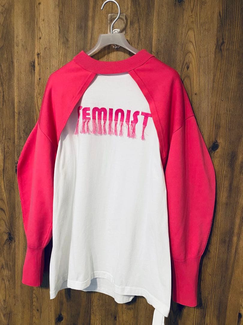 2点セット！エンブロイダリーFeministロングスリーブＴシャツ&ボレロ