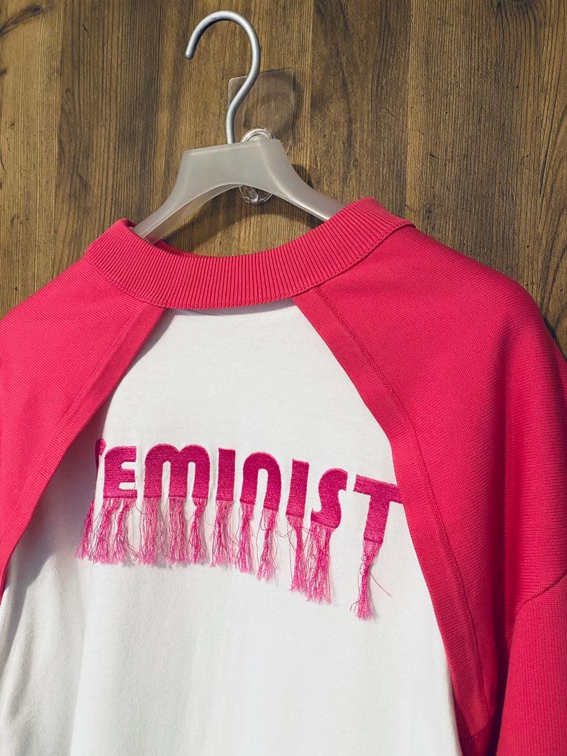 2点セット！エンブロイダリーFeministロングスリーブＴシャツ&ボレロ