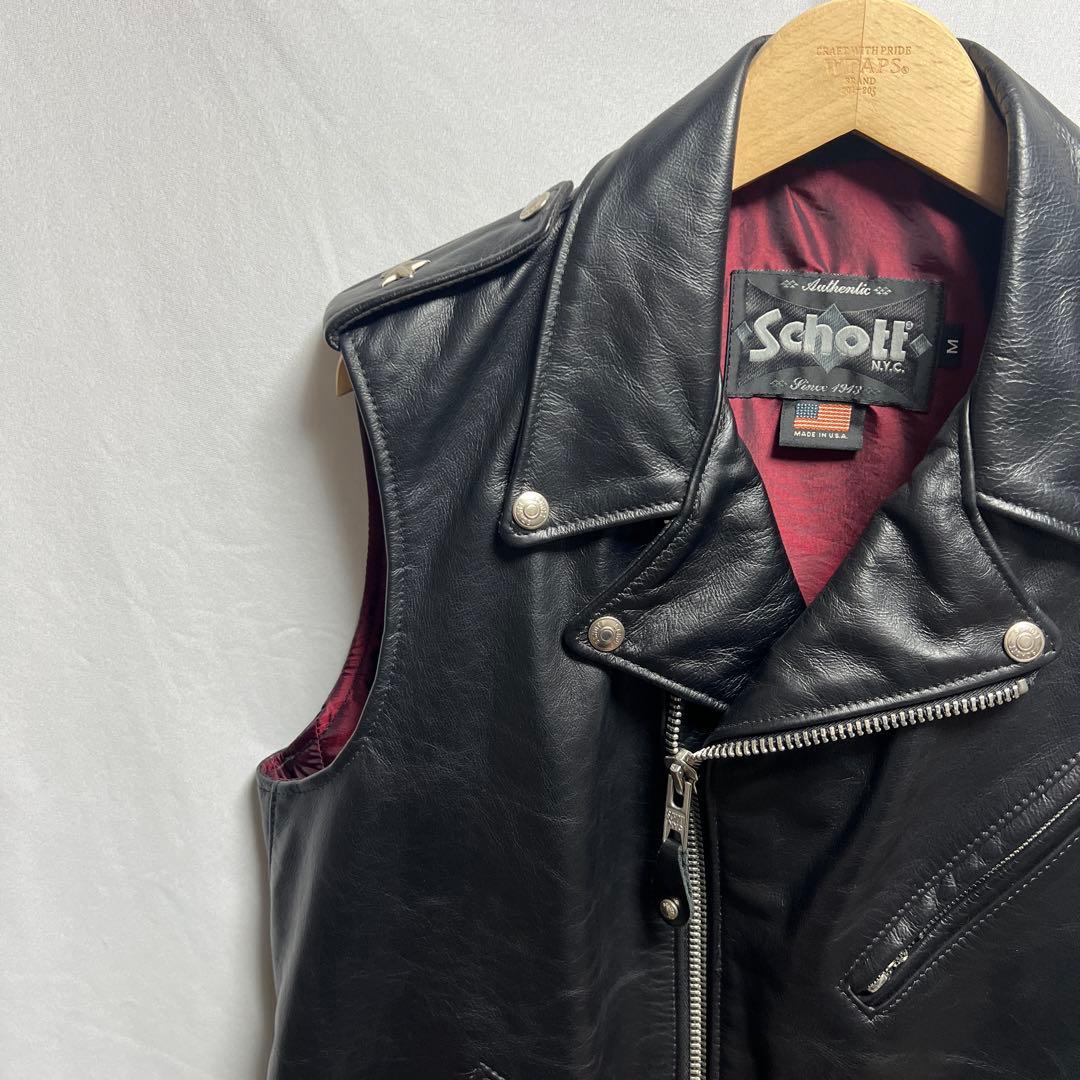 SCHOTT ショット　レザーベスト　ワンスター　ダブル　626V USA