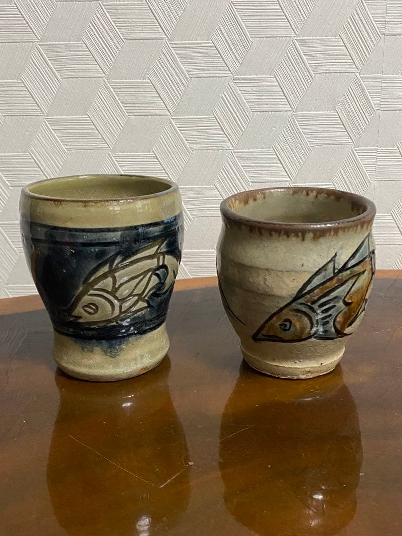 最終値下金城次郎　セット　壺屋焼　人間国宝　マグカップ　湯呑訳あり　コップ　沖縄