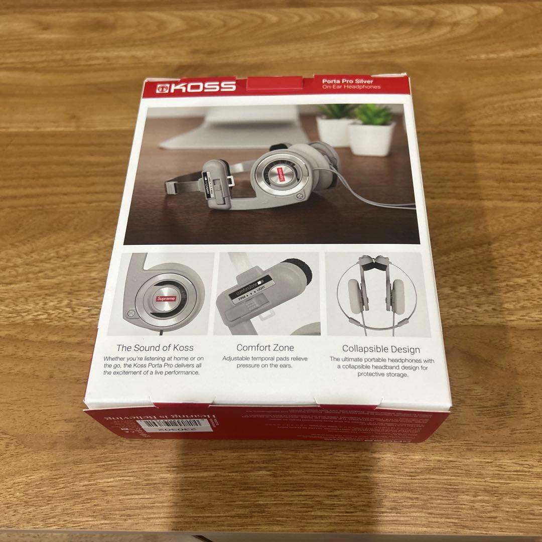【値下げ可】Supreme KOSS ヘッドホン シルバー ケース付き