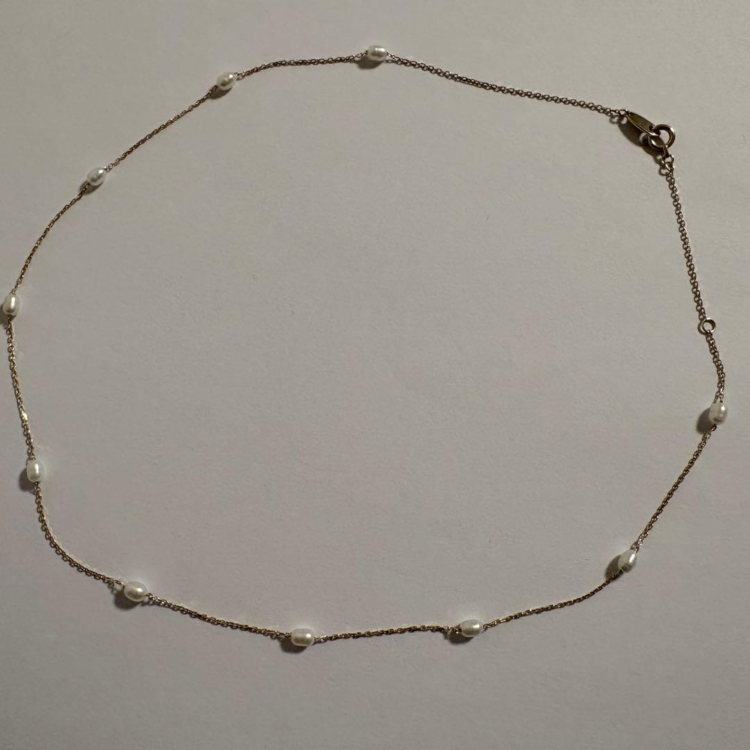 【美品】ete k10 淡水パールネックレス