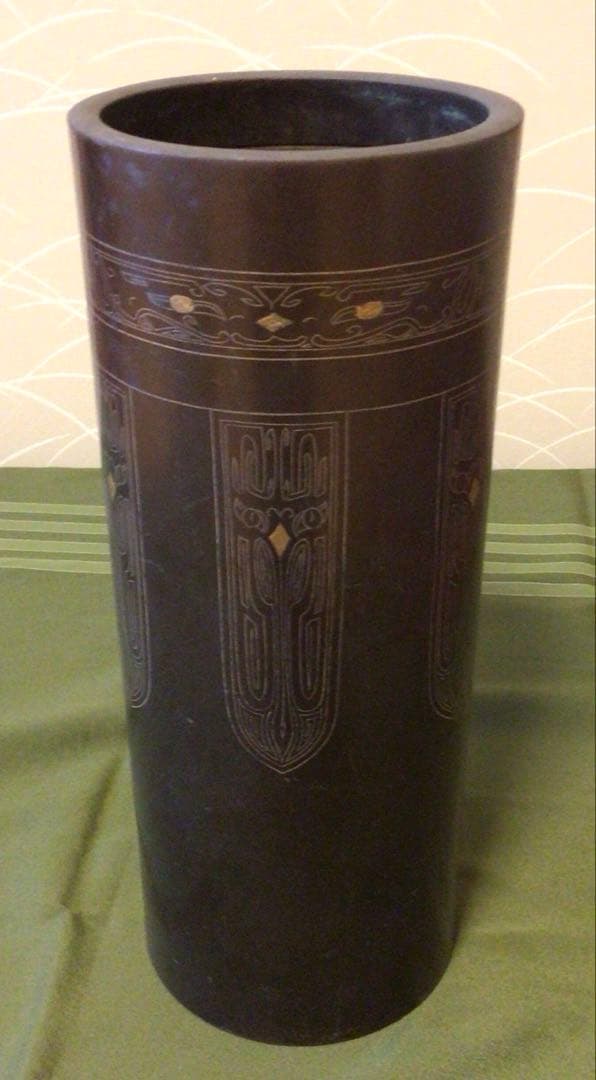 アンティーク　唐銅　花器　壺