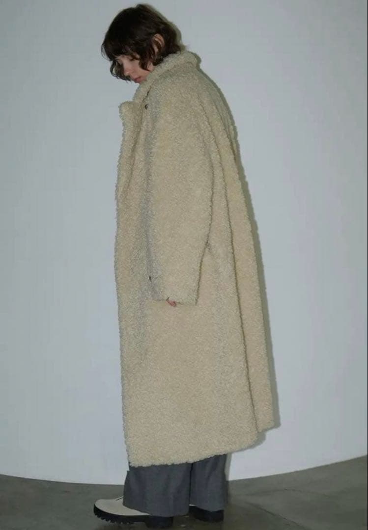 美品【CLANE／クラネ】ダブルロングボアコート