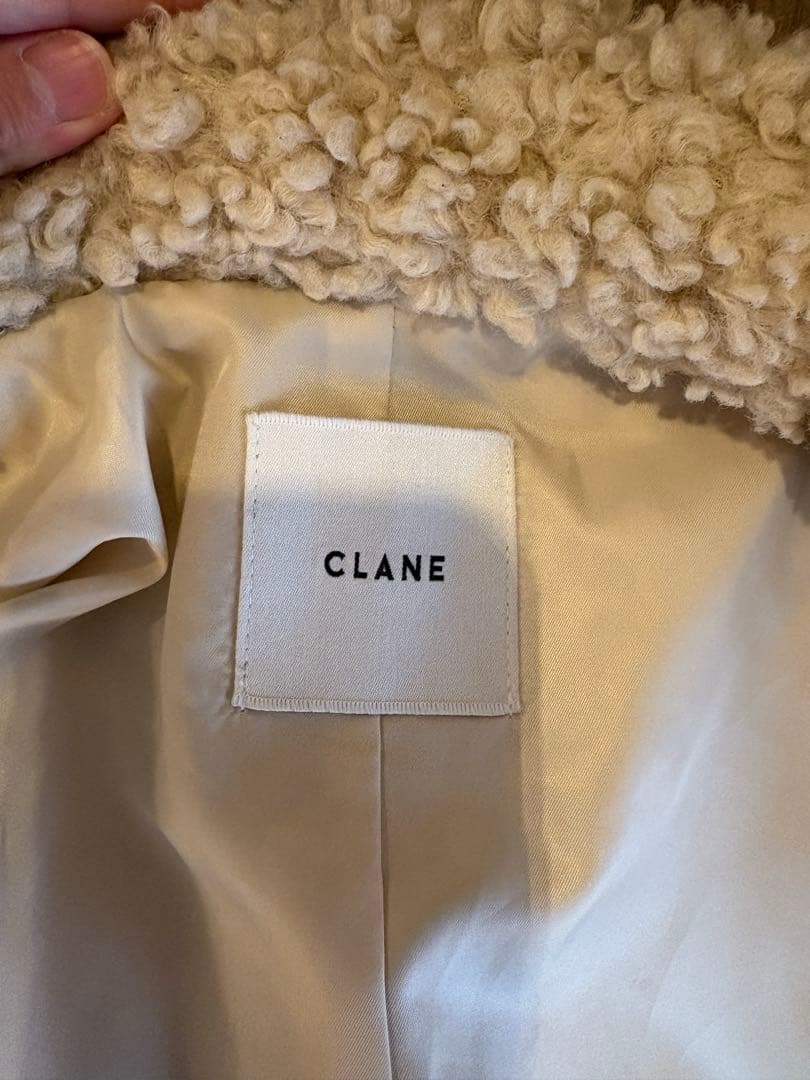 美品【CLANE／クラネ】ダブルロングボアコート