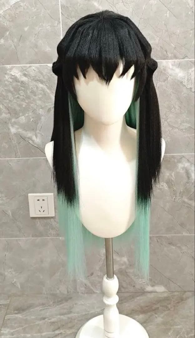 時透無一郎 鬼滅の刃 セット済み ウィッグ コスプレ マネキンヘッド付 霞柱