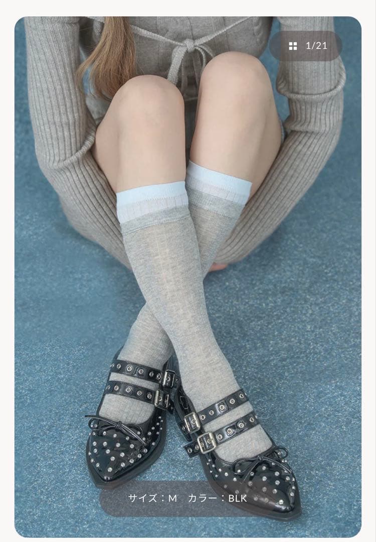 Darichダブルベルトフラットシューズ