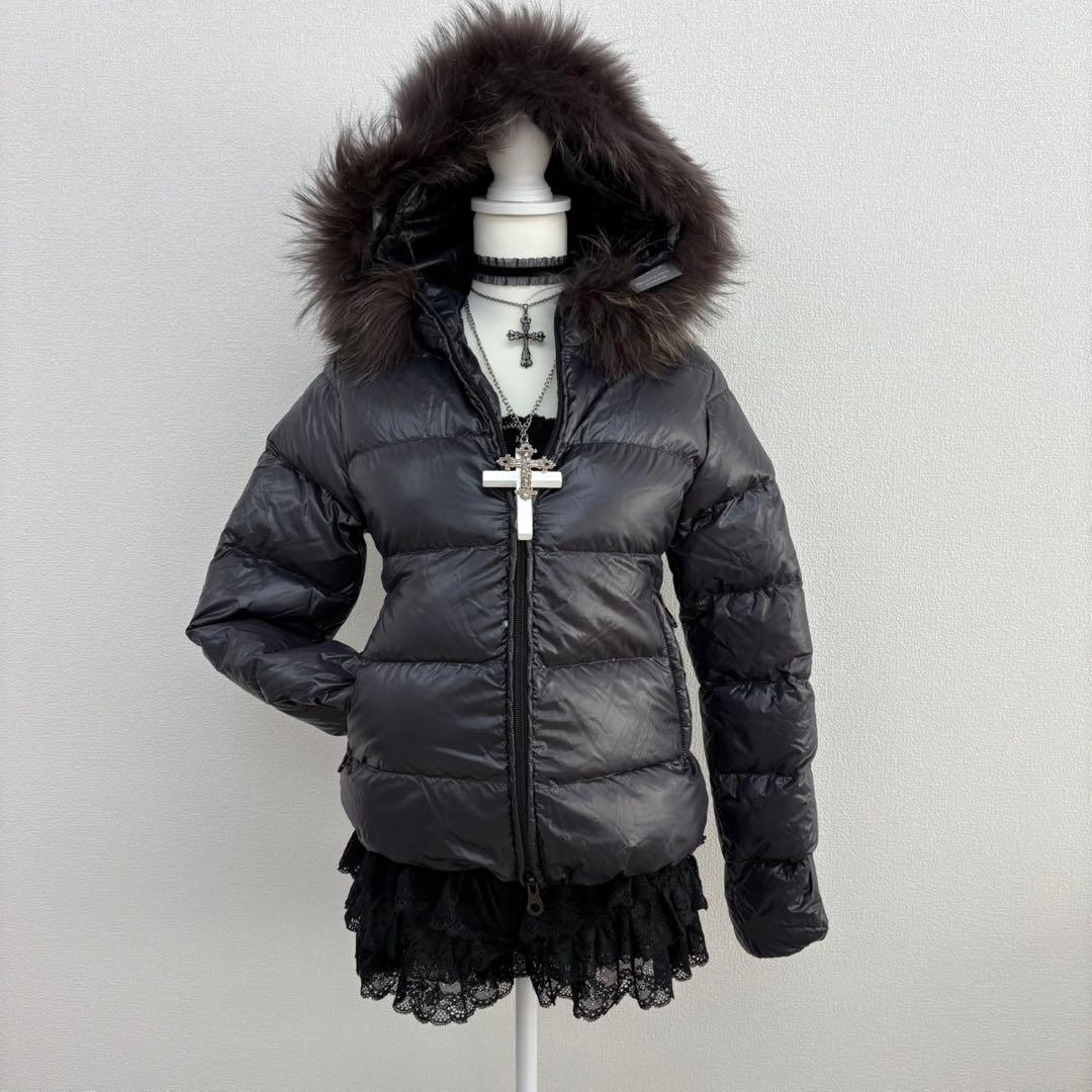DUVETICA ファー付きダウン 定価13万 Y2K size40短丈 光沢