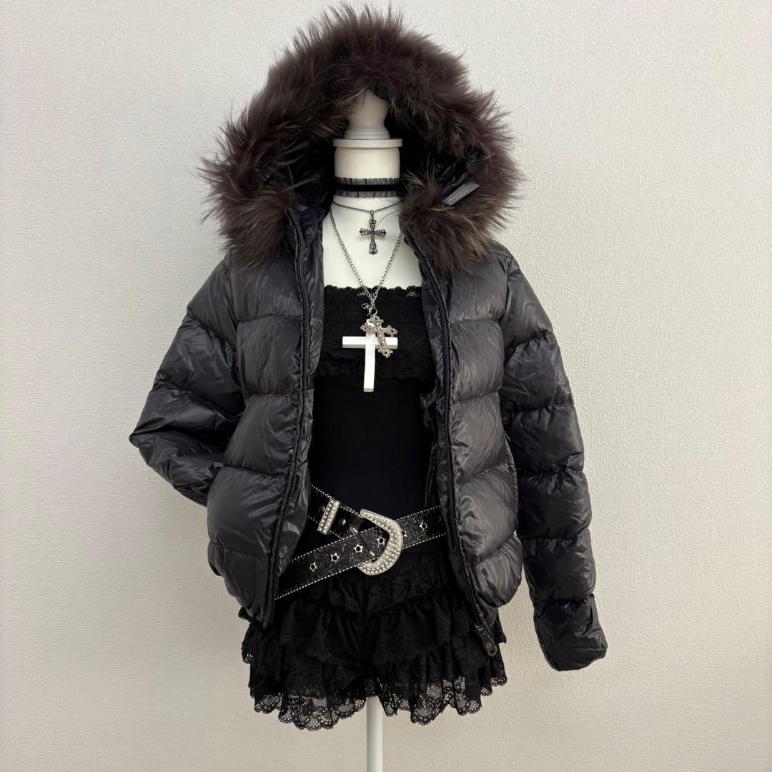 DUVETICA ファー付きダウン 定価13万 Y2K size40短丈 光沢