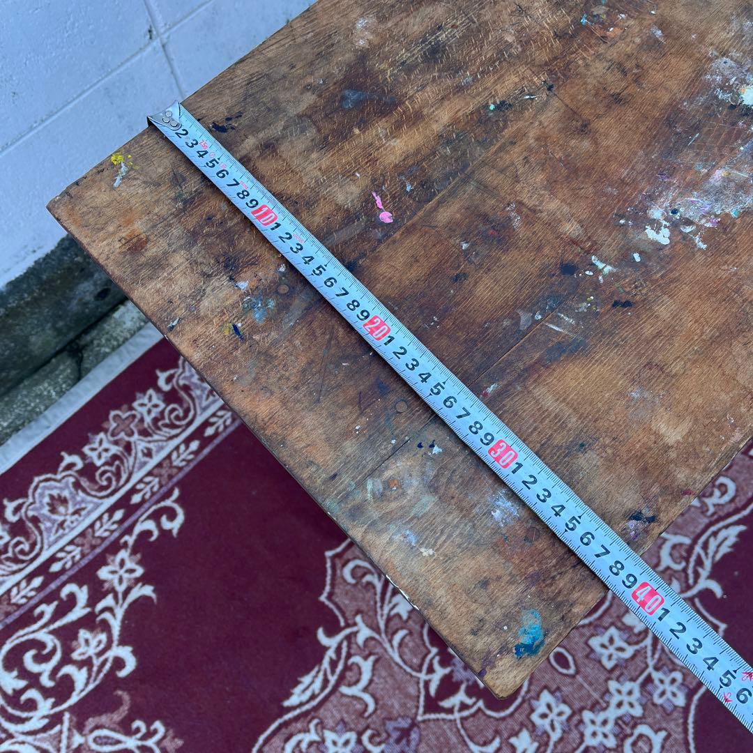 古家具アンティーク品◾️昔の古い木製机 サイドテーブル ディスプレイ台