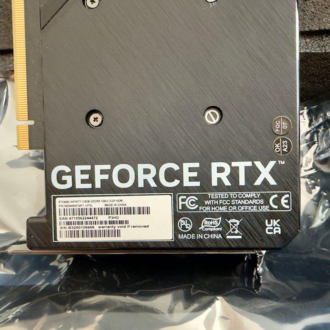グラフィックボード・グラボ・ビデオカード PALIT GEFORCE RTX 4060 INFINITY 2 8GB