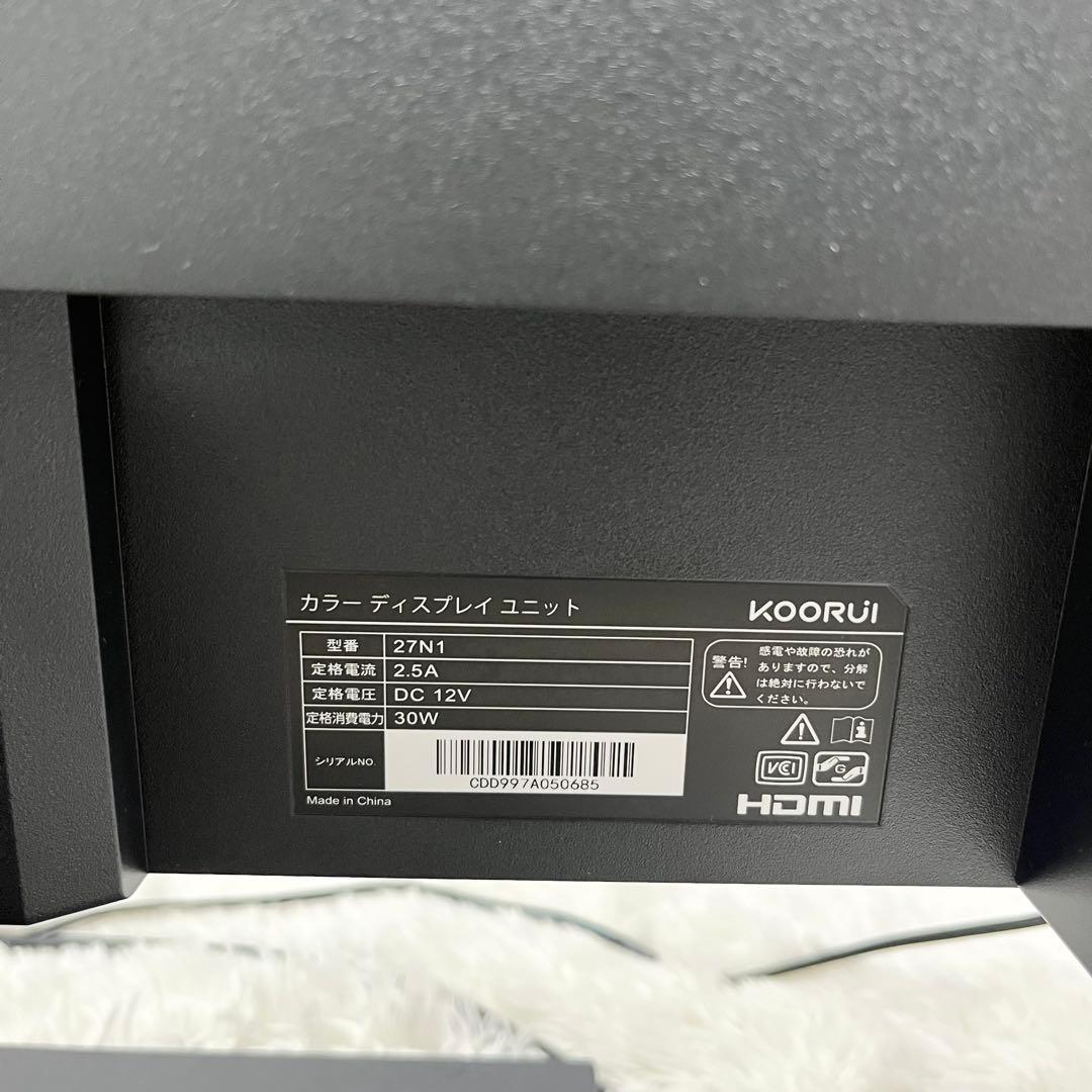【美品】KOORUI 27インチモニター 27N1 IPS フルHD