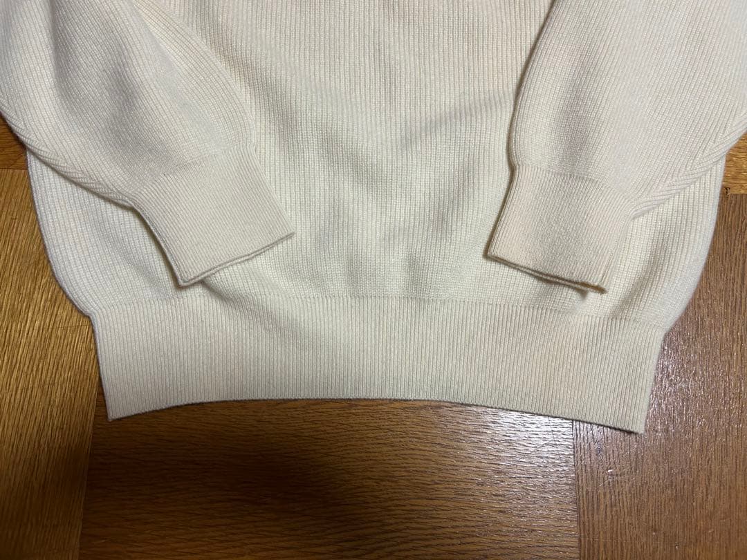 【美品】le cent レセント LeCENT 林田 カシミヤセーター オフ白L