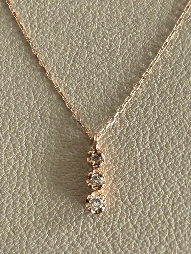 K10 PG ダイヤモンド　0.04ct ネックレス