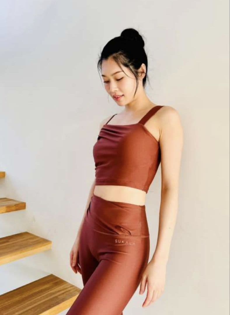 SUKALA アシンメトリーギャザーレギンス　M