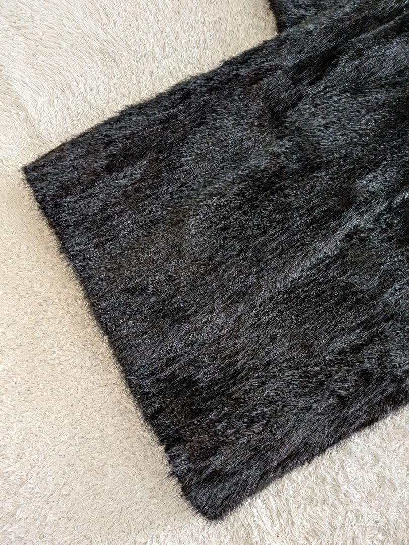 希少　SAGA MINK　マキシ丈　13号　 ロングコート レザーパイピング