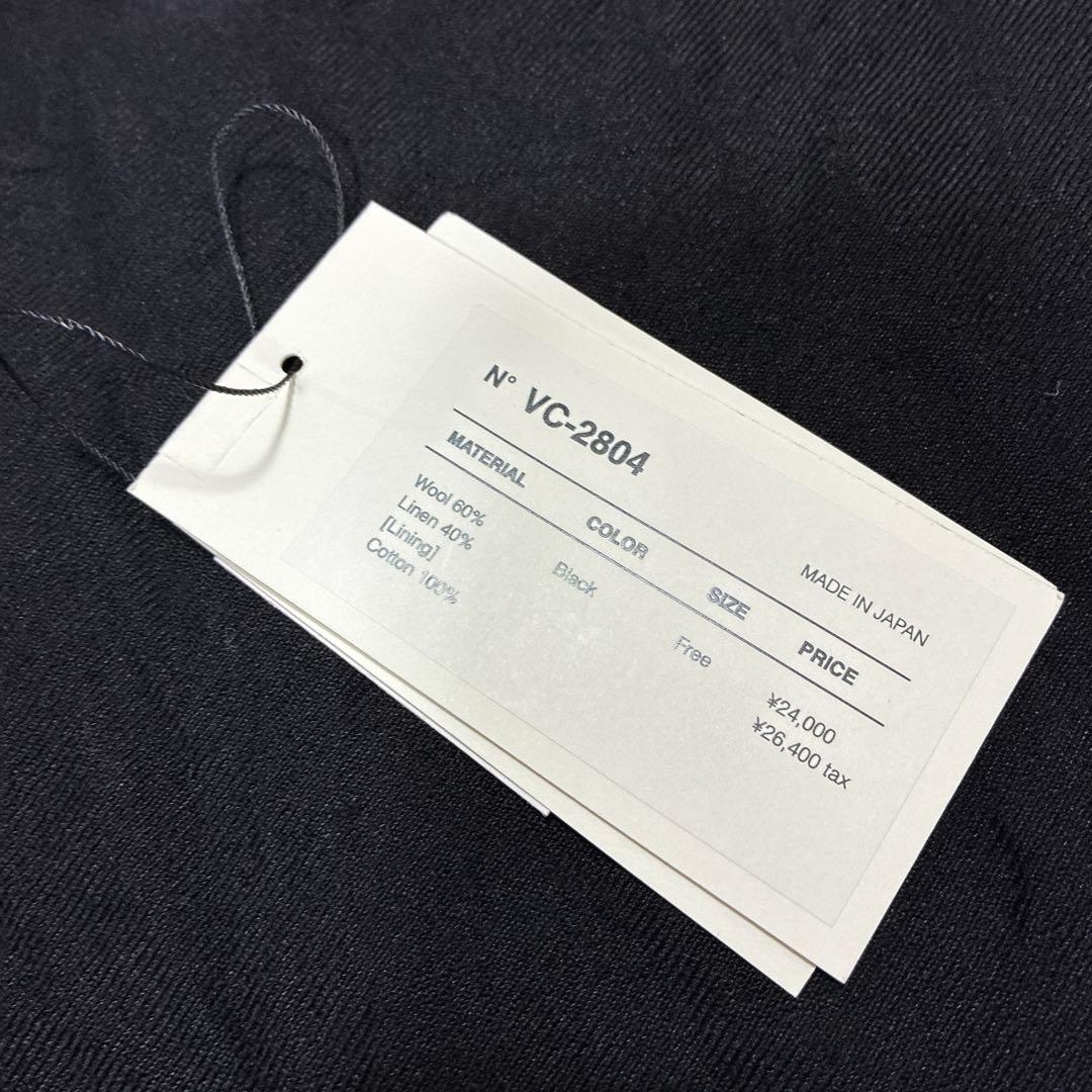 vc2804 ウールリネン リバーシブルベスト BK