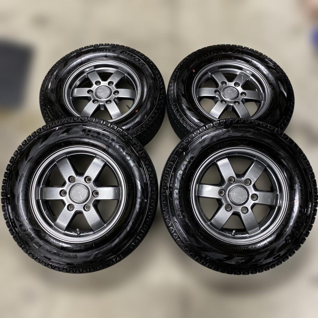 中古バリ溝ハンコックスタッドレスセット195/80R15LT 200系ハイエース