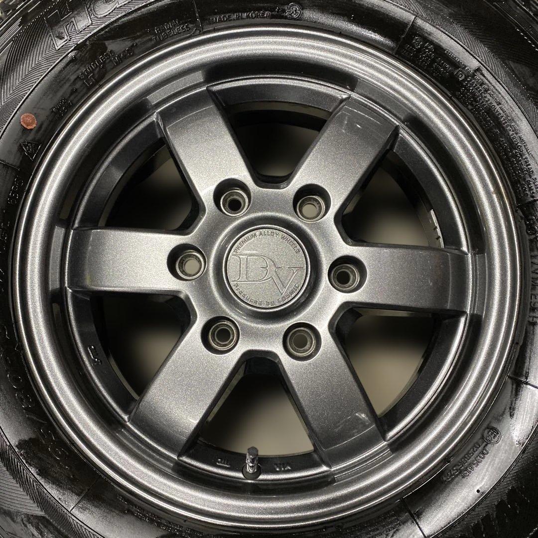 中古バリ溝ハンコックスタッドレスセット195/80R15LT 200系ハイエース