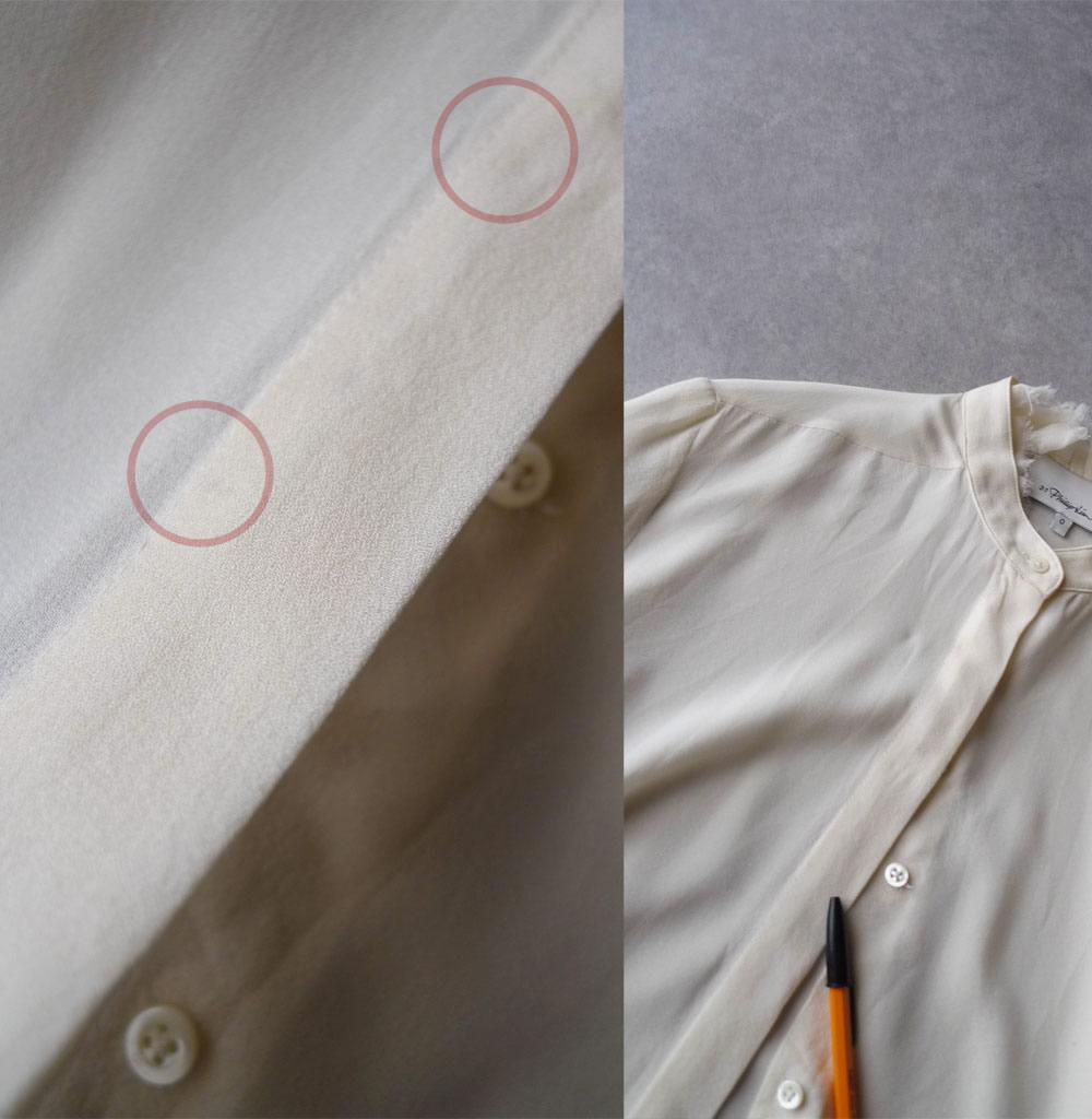 3.1 フィリップリム シルク100%のブラウス シャツ ホワイト C463