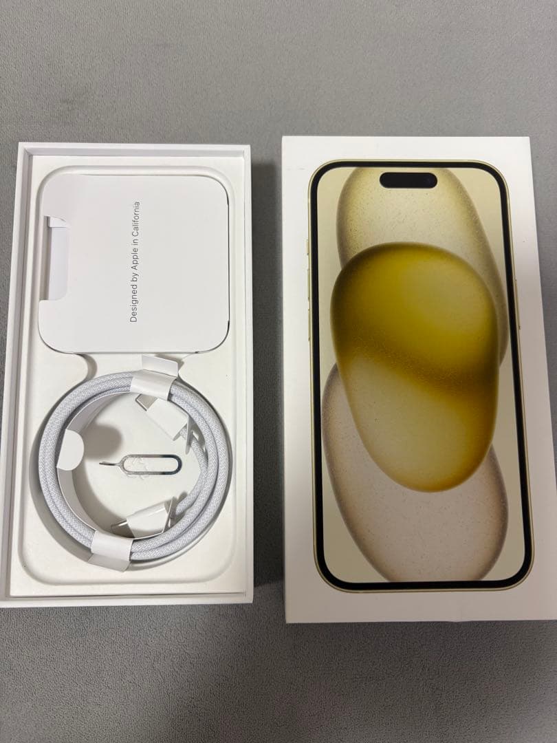 【美品】Apple iPhone 15 128GBイエロー 本体