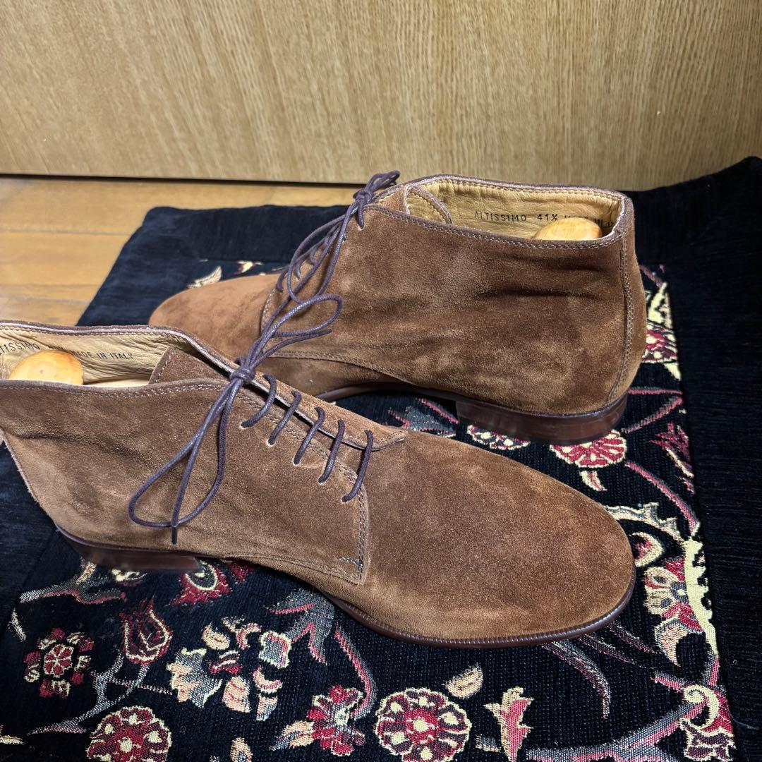 Bally 41 1/2 ダークブラウンスウェード チャッカブーツ 未使用