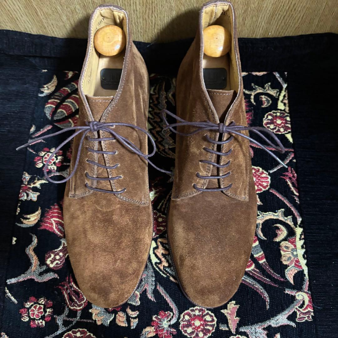 Bally 41 1/2 ダークブラウンスウェード チャッカブーツ 未使用