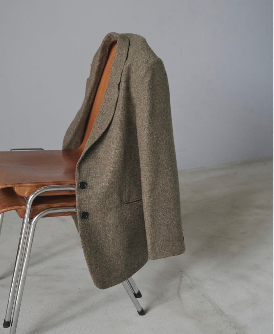 新品 完売anuke Herringbone Wool Jacket ベージ38