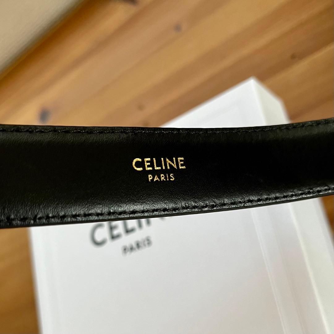 【正規品】セリーヌトリオンフベルト/トリヨンレザーミディアム25MM