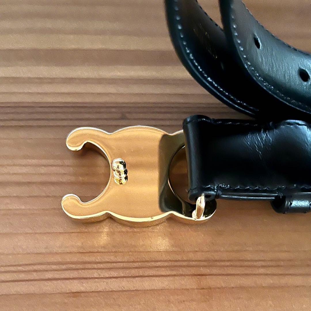 【正規品】セリーヌトリオンフベルト/トリヨンレザーミディアム25MM