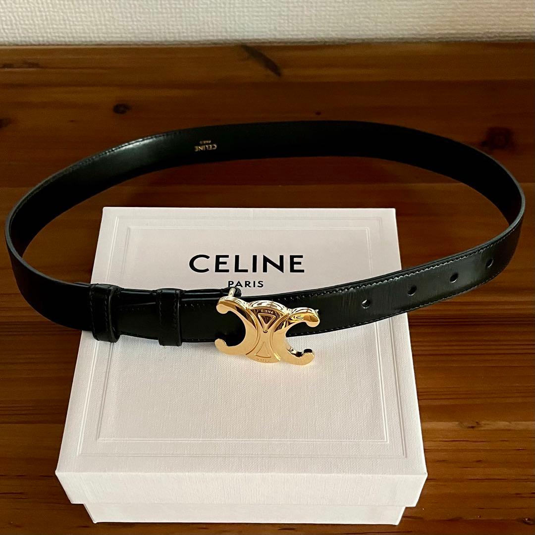 【正規品】セリーヌトリオンフベルト/トリヨンレザーミディアム25MM