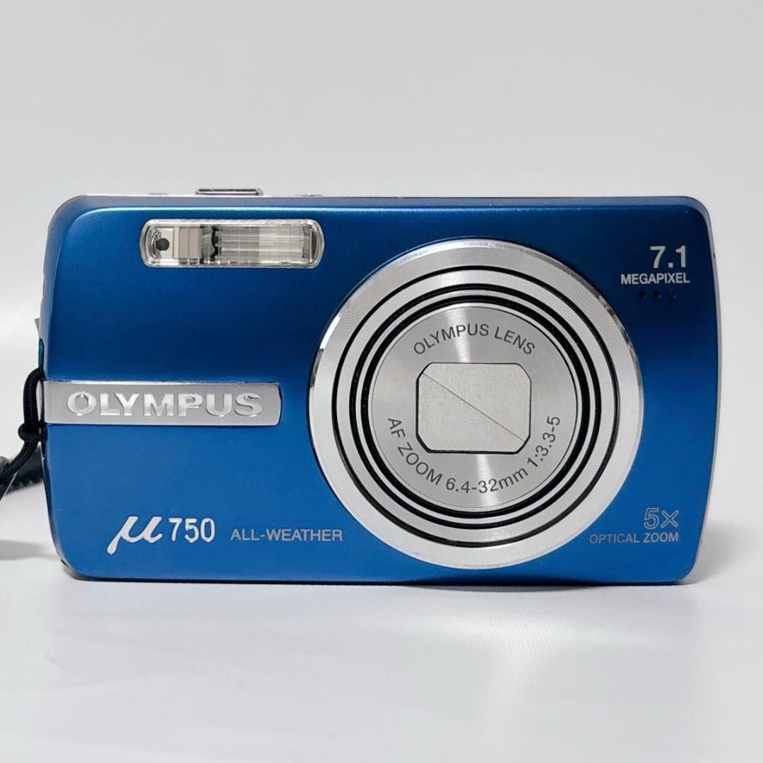 OLYMPUS μ750 ミュー750 ブルー 美品 付属品完備 コンデジ