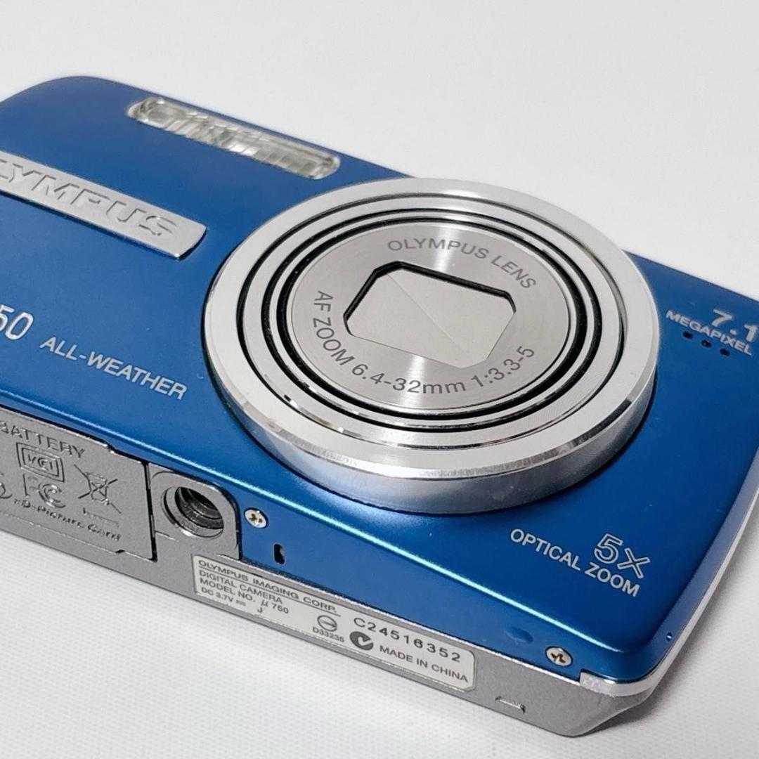 OLYMPUS μ750 ミュー750 ブルー 美品 付属品完備 コンデジ