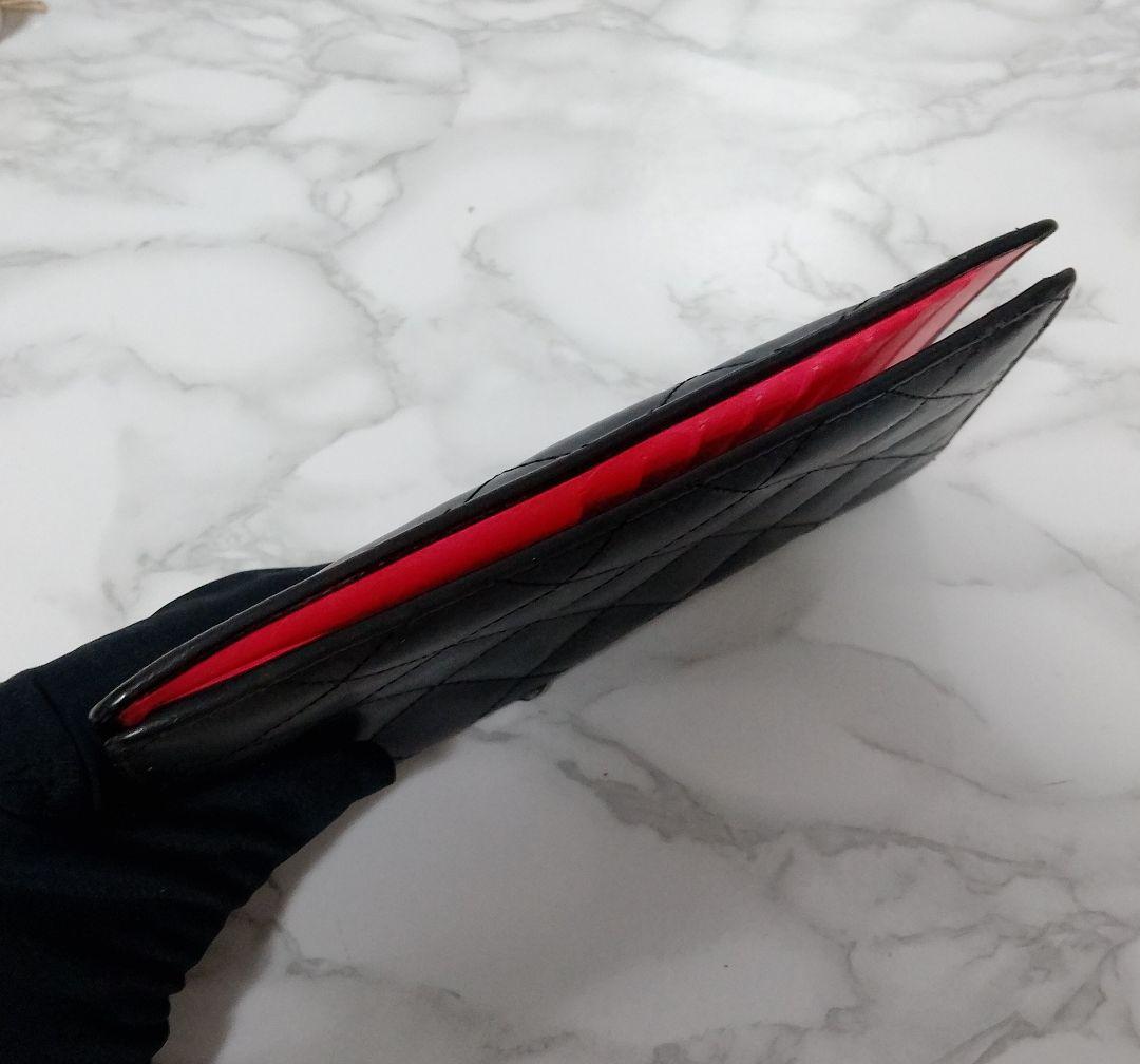 CHANEL カンボンライン 長財布 ブラック　マトラッセ