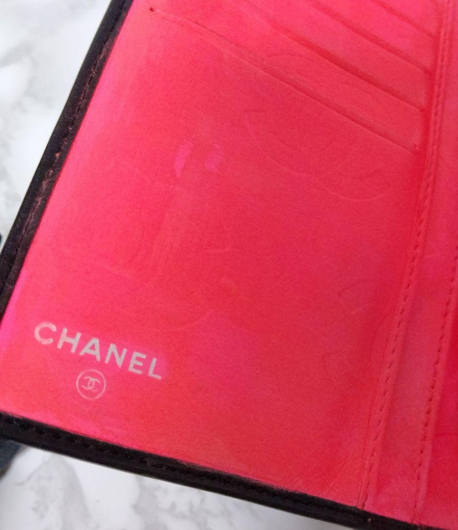 CHANEL カンボンライン 長財布 ブラック　マトラッセ