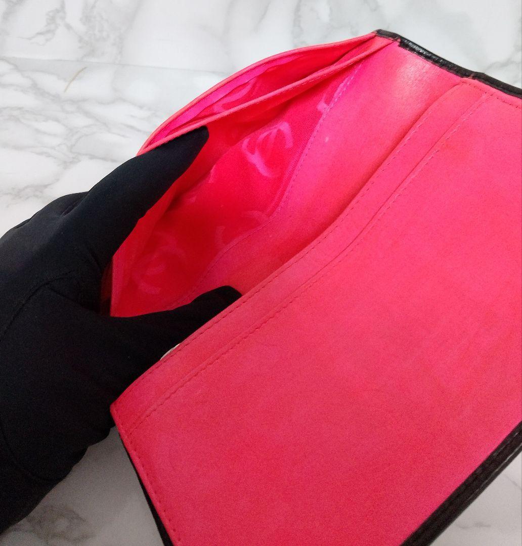 CHANEL カンボンライン 長財布 ブラック　マトラッセ