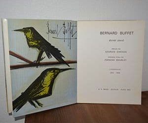 そ*れ様 【ベルナール・ビュッフェ】リトグラフ『二羽の鳥』1967年制作カタログ