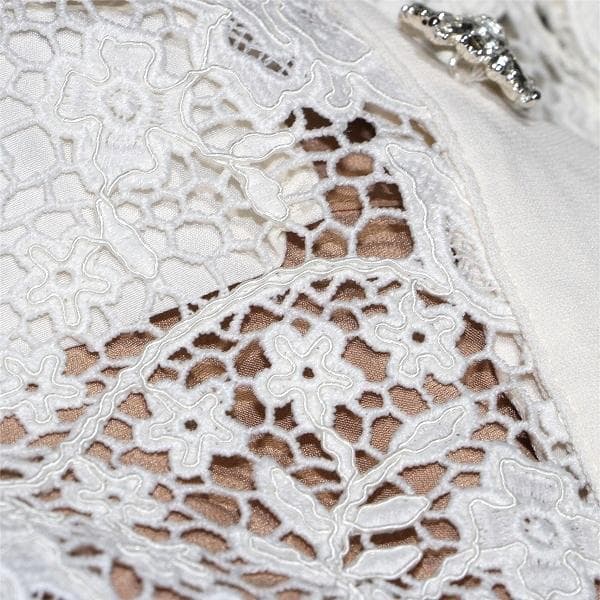 E*様 セルフポートレイト ワンピース リボン レース クリーム UK4 未使用