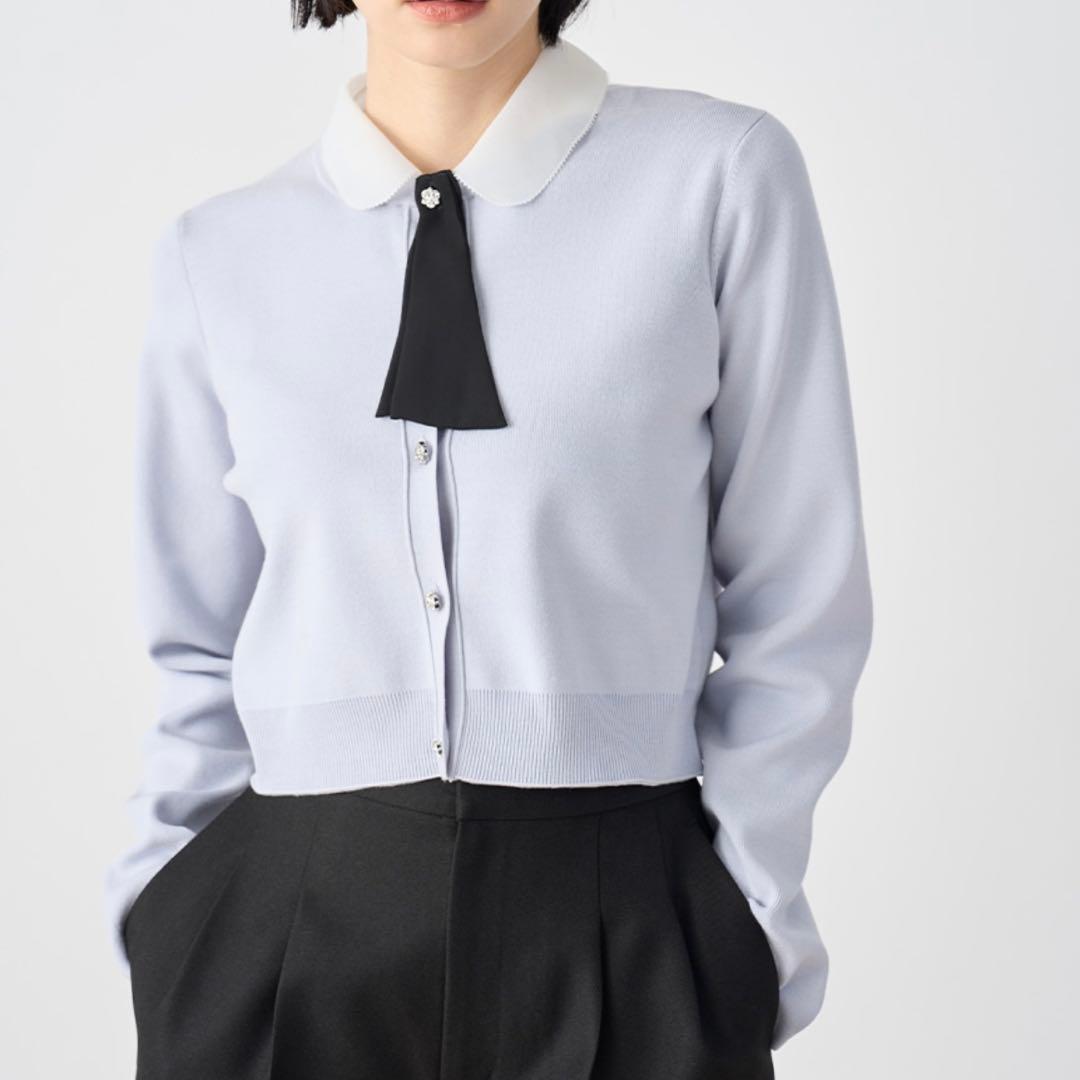 セルフォード　CELFORD デタッチャブル総針カーディガン