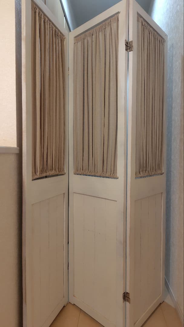 木製カーテン付きパーテーション【最終値下げです】