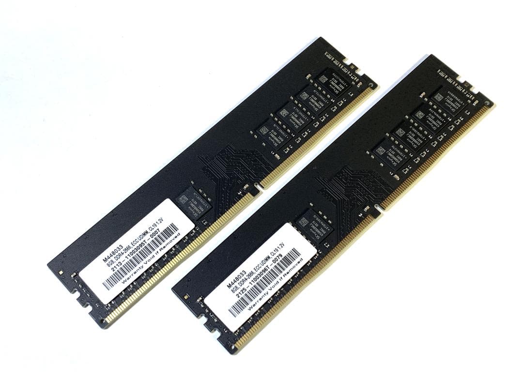Skhynix DDR4-2666 ECC 8GB×2枚 16GBメモリセット