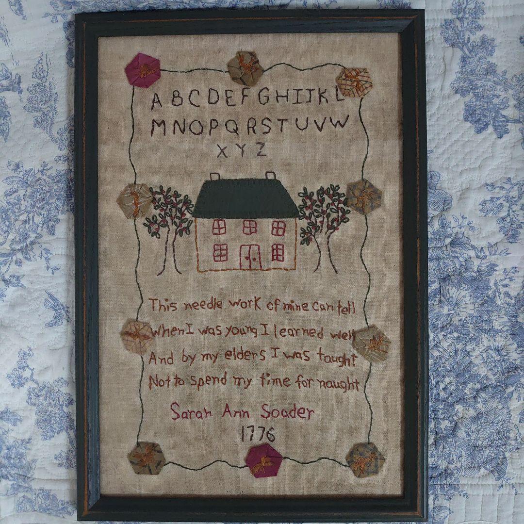 サラ・アン・ソーダー 刺繍 1776年