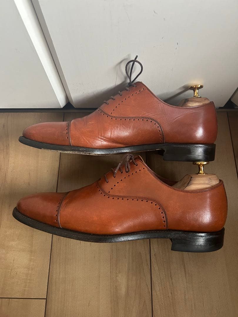 【美品】SCOTCHGRAIN スコッチグレイン パンチドキャップトゥ 25