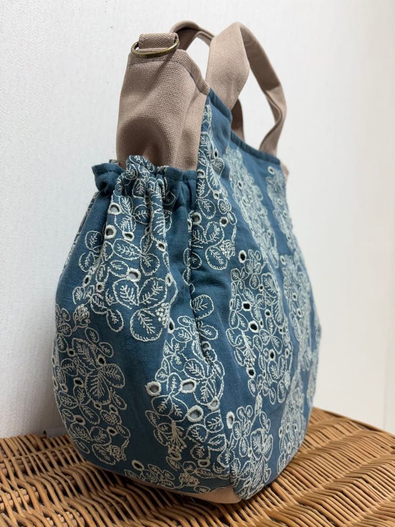 ミナペルホネン＊sometimes luckyギャザポケバッグ✂️ハンドメイド