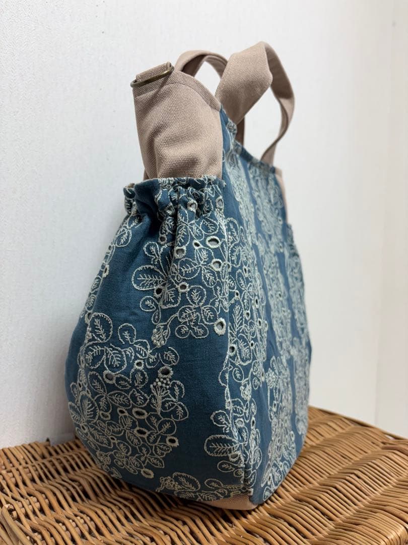 ミナペルホネン＊sometimes luckyギャザポケバッグ✂️ハンドメイド