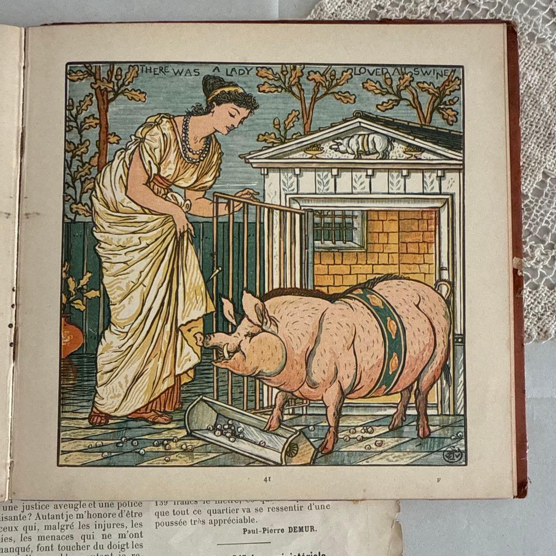 稀少アンティーク美しい挿絵のイギリス絵本　洋書　古書ジャンクジャーナル児童書