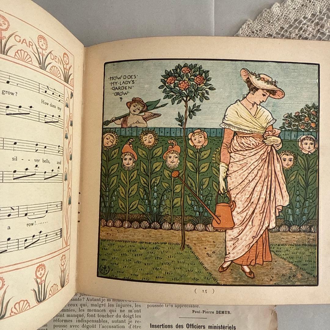 稀少アンティーク美しい挿絵のイギリス絵本　洋書　古書ジャンクジャーナル児童書