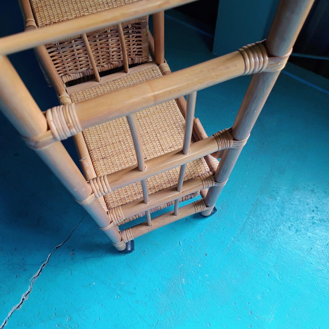 ※リメイク工房便※　ラタン　ハンガーラック 籐家具 アンティーク レトロ